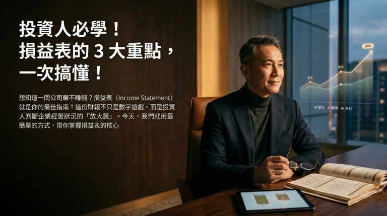 損益表怎麼看？三個重點教你從財報判斷一家公司到底賺不賺錢