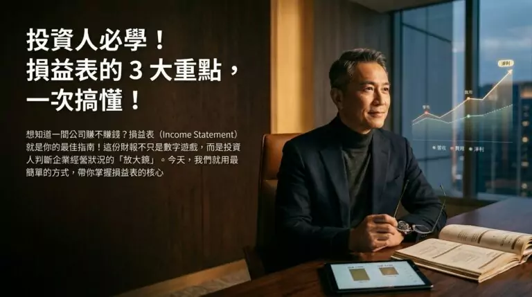 損益表怎麼看？三個重點教你從財報判斷一家公司到底賺不賺錢