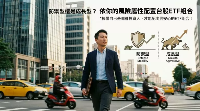台股ETF怎麼配？防禦型、成長型、平衡型三種風險屬性的ETF組合配置指南