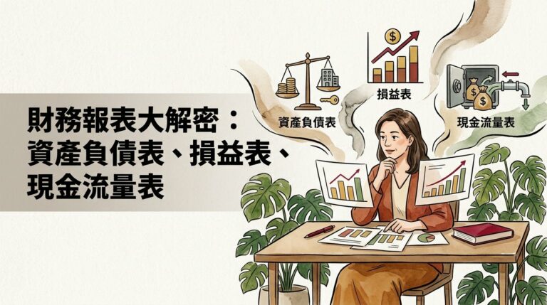 財務報表怎麼看？資產負債表、損益表、現金流量表怎麼解讀？
