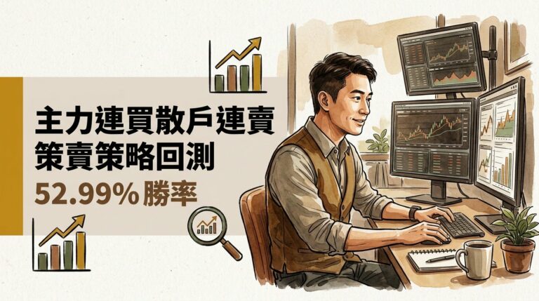 主力連買散戶連賣策略回測：52.99%勝率背後的選股邏輯與實戰拆解