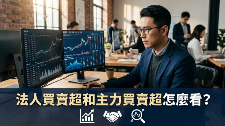 法人買賣超和主力買賣超怎麼看？用三種數據交叉比對抓出誰在操盤