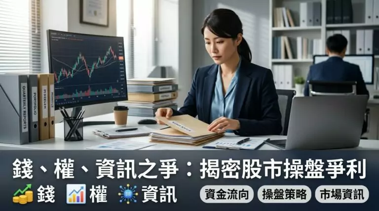 股市裡的錢、權、資訊到底怎麼運作？散戶怎麼用籌碼分析看懂主力在幹嘛？