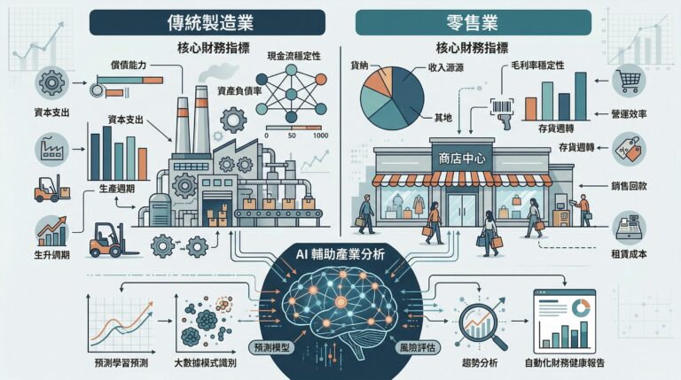 傳統製造業和零售業的財報怎麼看？AI 如何幫你分析產業財務指標