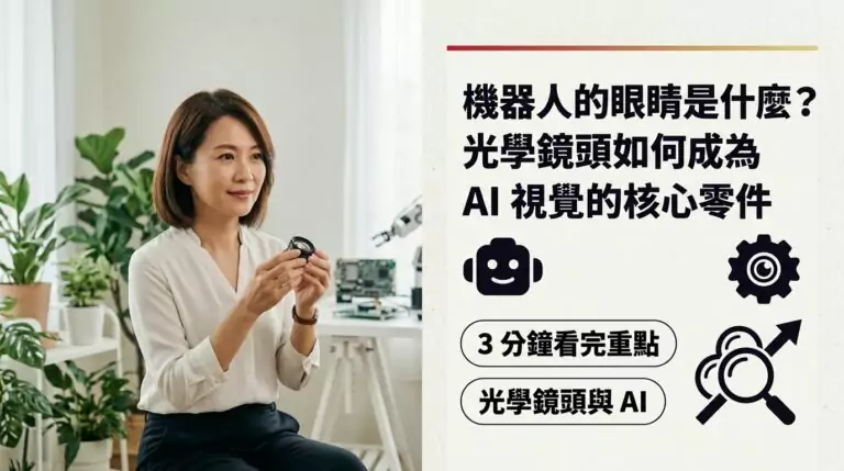 機器人的眼睛到底是什麼？光學鏡頭如何成為 AI 視覺的核心零件，台灣哪些供應鏈廠商值得關注？