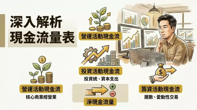 現金流量表怎麼看？三大現金流教你判斷一家公司到底有沒有賺到「真的錢」