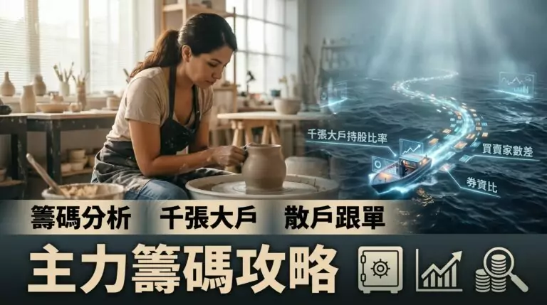 散戶如何用籌碼面分析跟隨主力？千張大戶持股比率、買賣家數差、券資比完整教學