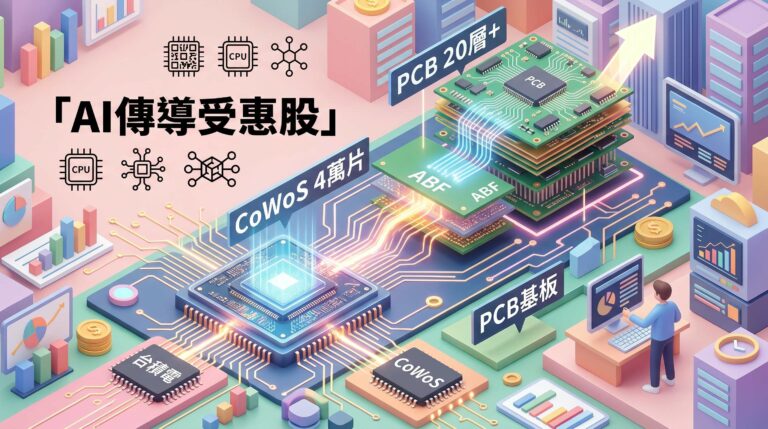 台積電CoWoS擴產之後，ABF基板和PCB哪些台股會跟著漲？2026年AI供應鏈三階段傳導順序完整解析