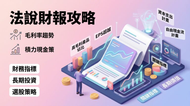 法說季怎麼看財報？五個關鍵指標快速判斷一家公司值不值得長期關注（2026年Q1實例）