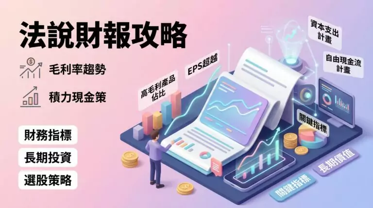 法說季怎麼看財報？五個關鍵指標快速判斷一家公司值不值得長期關注（2026年Q1實例）