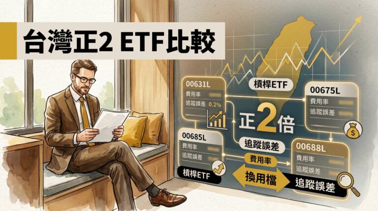 元大00631L該換成哪一檔？2025年台灣正2 ETF費用率、追蹤誤差、適用情境完整比較