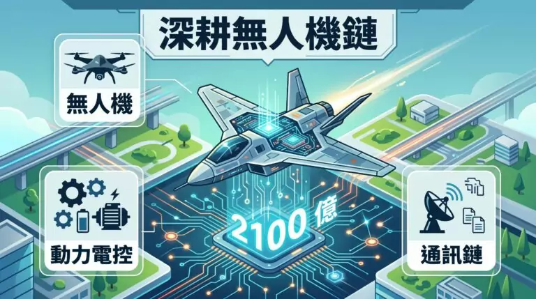 台灣 2100 億無人機預算後:供應鏈 3 個深層受益段,比概念股清單更值得深究