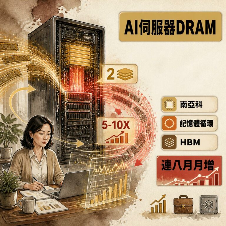 AI 伺服器每台吃掉多少 DRAM？解讀南亞科技連八個月月增背後的週期密碼