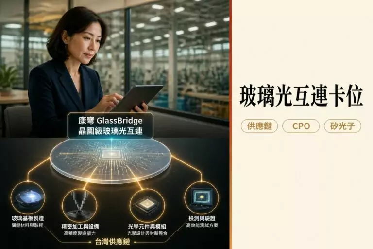 康寧 GlassBridge 量產倒數：台灣供應鏈 4 個卡位點，最被低估的不是光通訊廠