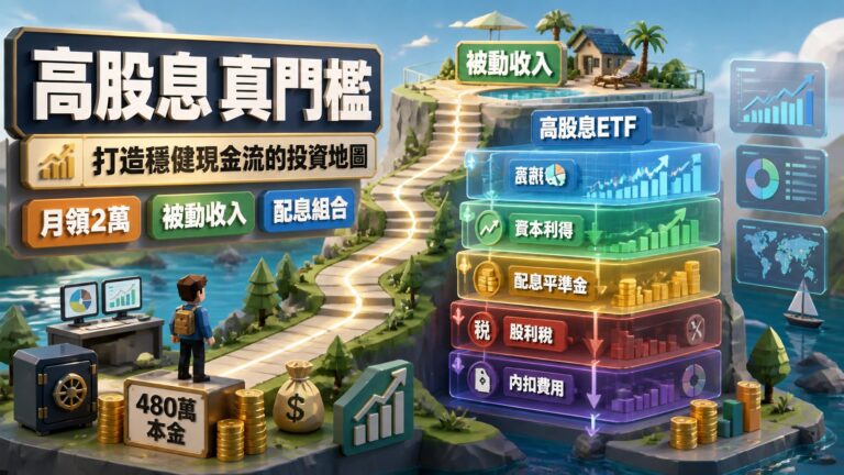 月領2萬被動收入需要多少本金?4組配息組合3年回測揭露高股息ETF的真實門檻