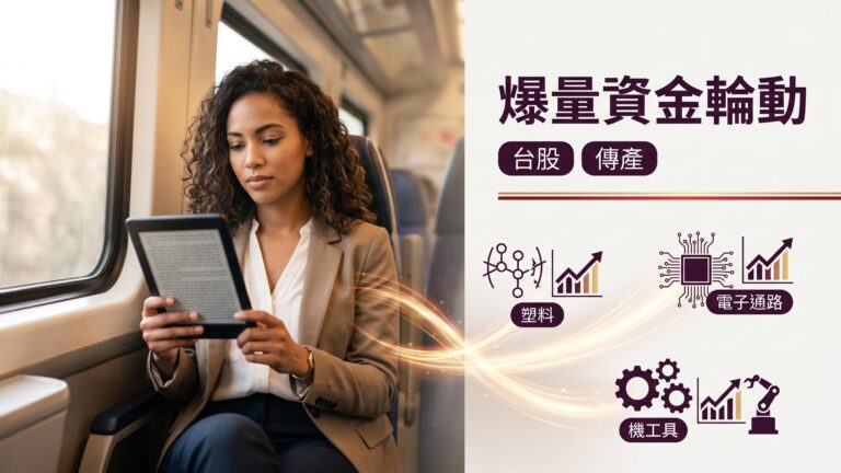 成交金額暴增藏著什麼訊號?從塑膠、電子通路到工具機的資金輪動觀察