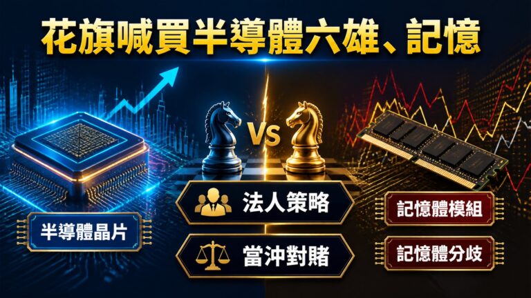 花旗喊買半導體六雄、記憶體卻現多空對賭?3個籌碼數據看懂法人與當沖客的分歧