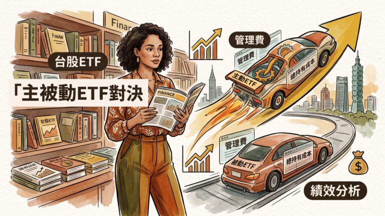 主動ETF vs 被動ETF：2500字拆解管理費、績效、總持有成本，教你比到手報酬損益點