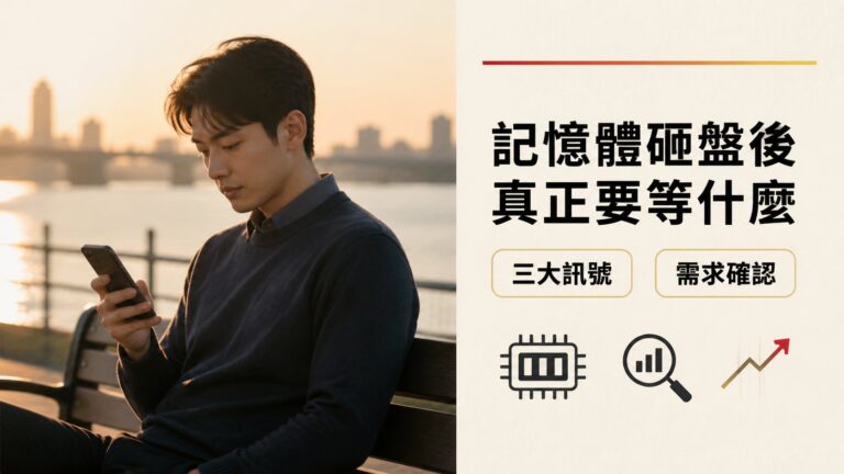 記憶體砸盤後真正要等什麼？從3大讯號確認需求而非只等價格