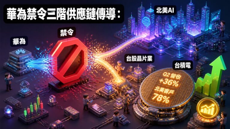 華為禁令三階供應鏈傳導：從台積電斷供到北美AI崛起，台股晶片業如何受益？