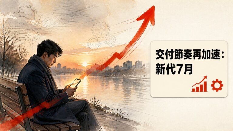 交付節奏再加速：新代7月YoY+202.6%的背後，為何提前看月營收比等財報更有價值