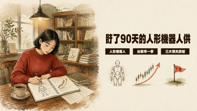 盯了90天的人形機器人供應鏈：讓台股早一季反應的3個領先訊號