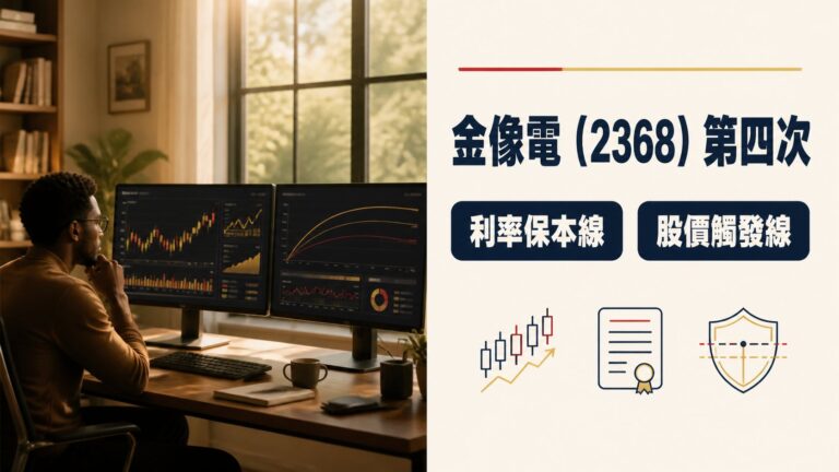 金像電（2368）第四次可轉債：看懂利率保本線與股價觸發線兩道門檻再評估