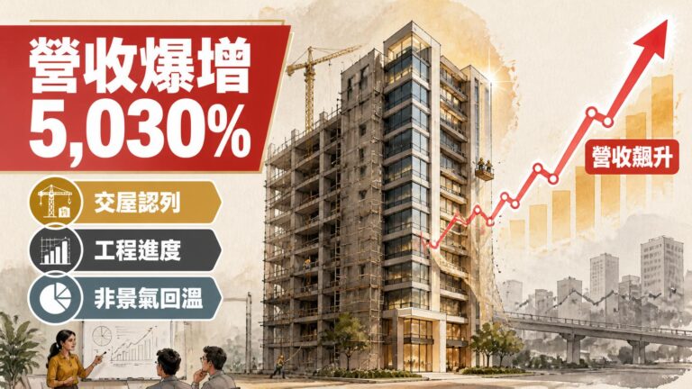 營收爆增 5,030% 的真相：營建業工程認列加速，不是景氣回溫──以全坤建為例