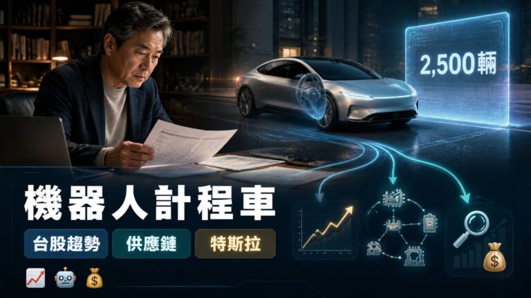 馬斯克拿掉方向盤後台股怎麼看？三條Cybercab供應鏈傳導節奏完整拆解
