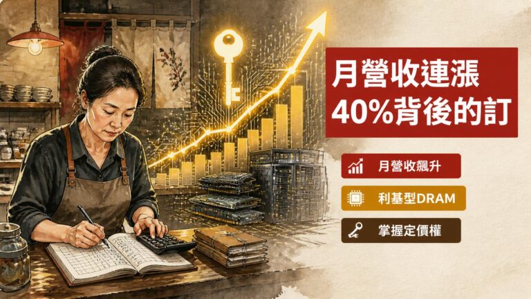 月營收連漲40%背後的訂單密碼：晶豪科如何在AI缺貨浪潮中掌握定價權
