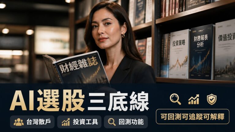 AI選股網站怎麼挑：台灣散戶必懂的「可回測、可追蹤、可解釋」三條底線