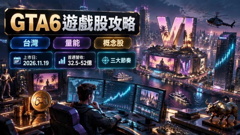 我盯了90天GTA6概念股：先看3個量能節奏再決定要不要進——台灣遊戲股分化觀察與投資評估框架