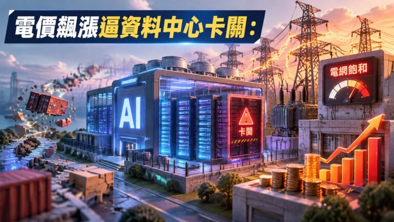 電價飆漲逼資料中心卡關：AI供應鏈三段傳導路徑解析與個股機會評估